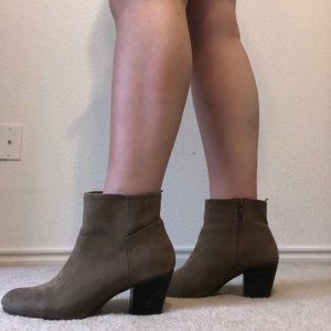 Tan heeled booties